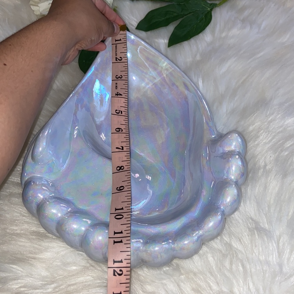 2/14/61 Unique JAB Iridescent Blue Shell Display Ceramic Tray - Picture 16 of 17